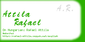 attila rafael business card